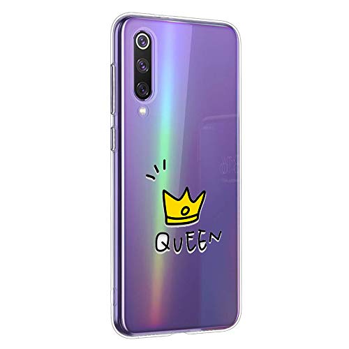 Suhctup Compatible con Xiaomi Mi 8 Funda Silicona Transparente con Dibujos Lindo Cárcasa Ultrafina Suave Gel TPU con Animados Diseño Patrón Antigolpes Proteccion Cover，Corona 1