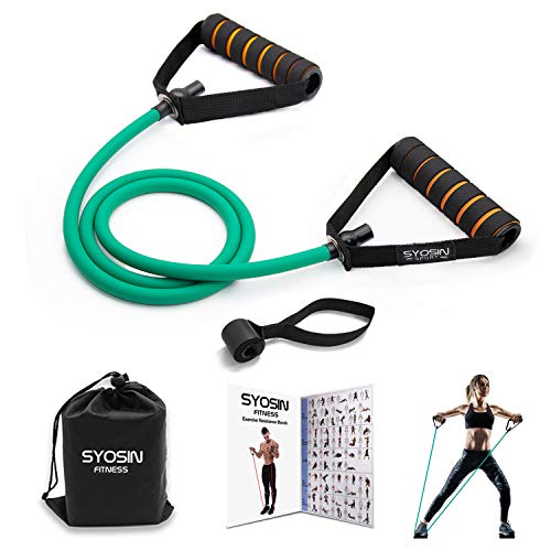 SYOSIN Bandas Elasticas, Bandas de Resistencia Látex con Manijas, Ideal for Physical Therapy, Strength Training, Muscle Toning, Bolsa de Almacenamiento de Anclaje de Puerta incluida