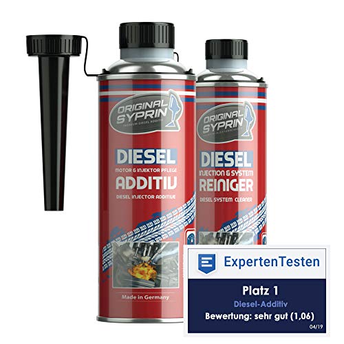 SYPRIN Aditivo y Limpiador diésel gasóleo – Limpieza y Mantenimiento para Motores diésel inyectores I Sistema DPF - 250ml + 500ml