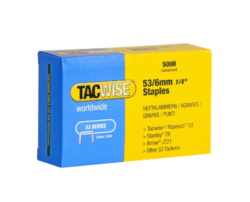 Tacwise 331 Grapas Galvanizadas de Tipo 53/6 mm - Caja de 5000, 6mm, Set Piezas