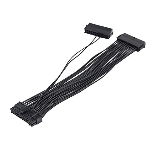 Taloit Adaptador de la placa base, 1/5pcs 24Pin 20+4pin Dual PSU ATX Fuente de Alimentación Adaptador de Cable Conector Para Minería 30cm