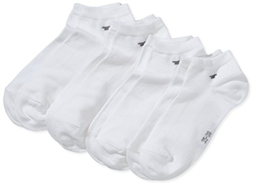 Tom Tailor - Calcetines cortos opacas unisex, pack de 4, talla 43-44, color Blanco 660