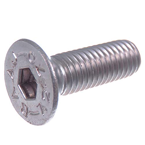 Tornillo avellanado SECCARO M8 x 25 mm, acero inoxidable V2A VA A2, DIN 7991 / ISO 10642, zócalo hexagonal, 20 piezas