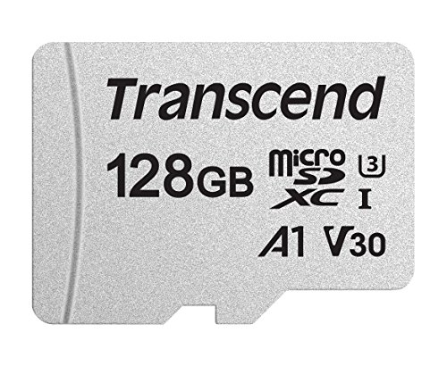 Transcend Usd300S Tarjeta Microsd de 128Gb, Clase 10,, V30, A1, Hasta 95 Mbs de Lectura, con Adaptador Sd