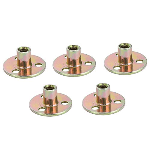 Tuerca de fijación, 3 tipos 5Pcs M6 M8 M10 Zinc plateado tuerca de fijación de tres agujeros Base redonda Tuercas de los muebles (M8*37)