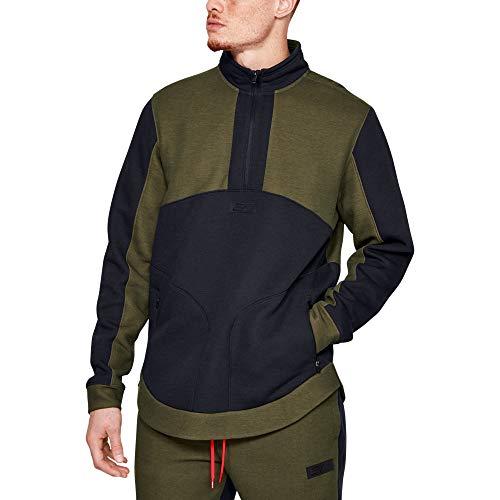 Under Armour Sc30 Warmup Jacket Media Cremallera, Verde Guardián (315)/Negro, Extra-Large para Hombre