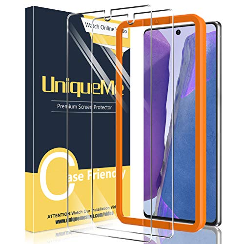 UniqueMe [2 Pack] Protector de Pantalla para Samsung Galaxy Note 20 5G / 4G, Vidrio Templado [9H Dureza] HD Film Cristal Templado [Soporte de Desbloqueo de Huellas Digitales]