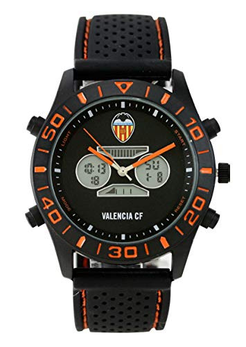 Valencia C.F. Reloj Analógico-Digital para Unisex-Adulto de Automático con Correa en Cuero sintético 68596