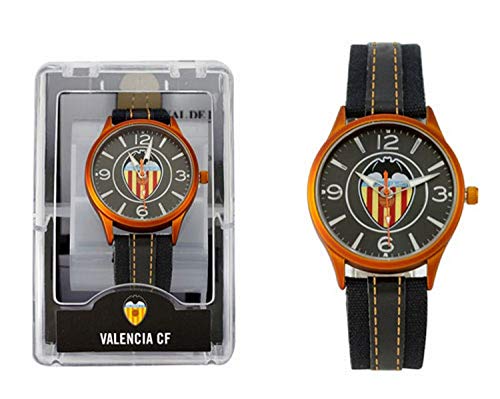 Valencia C.F. Reloj Analógico-Digital para Unisex-Adulto de Automático con Correa en Cuero sintético 68600