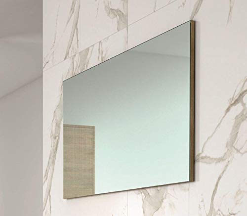 VAROBATH Espejo de Pared - con Trasera Cinza - Rectangular- Diferentes Medidas Disponibles - Espejo para Baño - Dormitorios - Salones (100 x 50 cm)