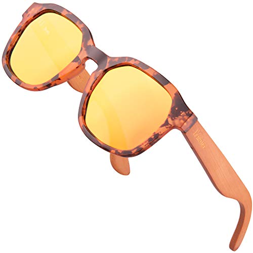 Verdster Gafas de Sol de Madera Dallas para Hombre y Mujer – Nueva Colección 2020 de Gafas de Sol con Patillas de Madera