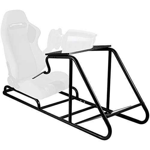 VEVOR Soporte de Asiento de Volante, 56 x 18,5 x 23 Pulgadas Soporte para Asiento, Carga de 200 kg Soporte de Silla de Juego Negro para PS4 PS3 Xbox One Xbox 360 Logitech Thrustmaster (Sin Asiento)