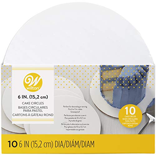 Wilton Pack de 10 Bases de cartón Redondas, 15,2 cm, Blanco