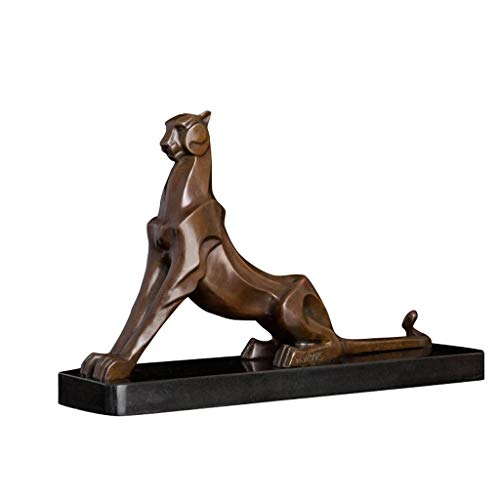 WYBFZTT-188 Resumen Leopardo Estatua Bronce Pantera estatuilla Escultura Silvestre Guepardo Animal Vintage Arte decoración del hogar