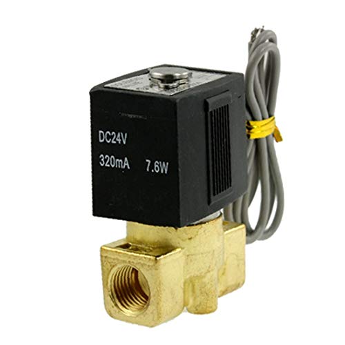 X-DREE DC 24V 320mA alto rendimiento 7.6W 1/4' 'Válvula esencial solenoide de 2 bien hecho puertos de diámetro 2 puertos(25e-ec-7f-622)