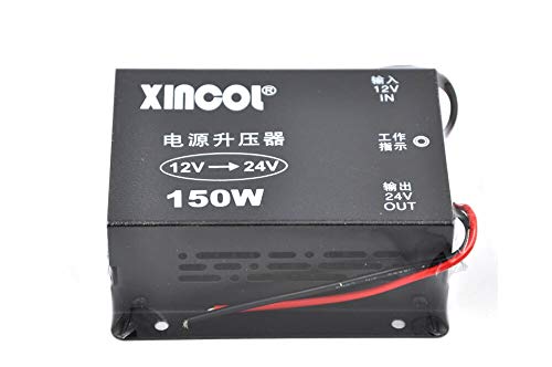 XINCOL DC-DC 12V a 24V Convertidor Step Up Transformador 150W para Coche, camión, vehículo, lancha, Sistema Solar, etc.