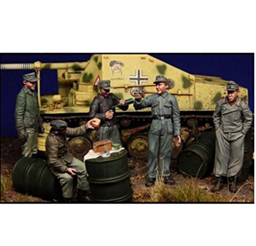 XINGCHANG Modelos A Escala 1/35 Cuerpo De Tanque Incoloro Grupo De Cinco Personas Kit De Modelo De Resina De Figura Histórica