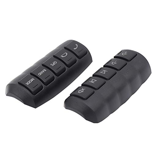 Xpccj Botón de mando a distancia para volante de coche, 10 teclas universales, No nulo, negro, about 8.5x3.5cm (l x w)