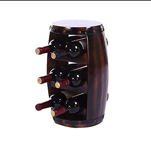 YNLRY Oak Wine Barrel Wine Rack Wine Barrel Wine Cellar Wine Utensils (Color : 21 × 21 × 42CM)