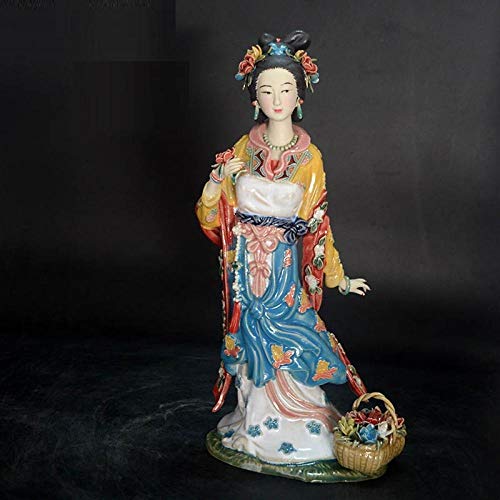 YXYSHX Estatua Decorativa Esculturas coleccionables Decorativas estatuas de Porcelana estatuas de antigüedades estatuilla de cerámica Femenina China para Regalos de decoración del hogar