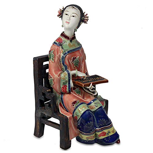 YXYSHX Figuritas DecoraciónSoporte de Escultura Ornamentshead Sculptureschinese Traditional Ceramic Escultura Femenina Coleccionables Antigüedades Estatua de Porcelana Artes Estatuilla