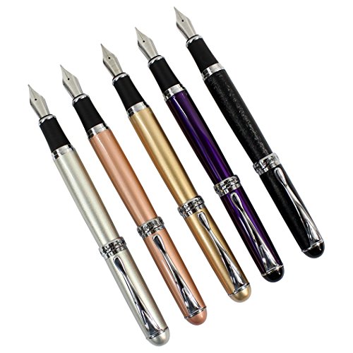 Zoohot 5 piezas jinhao x750 Plumas estilográficas punta mediana ejecutivo de negocios Pen