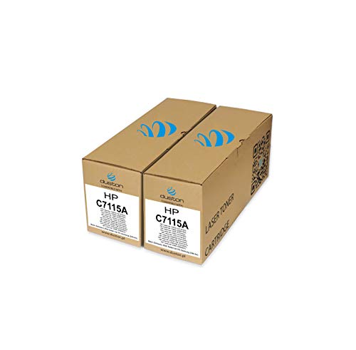 2X C7115A, 15A Toner negro regenerado Duston compatible con impresoras HP Laserjet 1000w 1005 1200 1220 3300 3300 mfp 3320 mfp 3330 mfp 3380 MFP