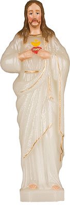 6" Luminoso Del Sagrado Corazón de Jesús Estatua Ornamento Figura