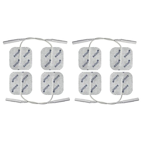 8 Electrodos de 4x4 cm - para su aparato TENS EMS electroestimulador - axion