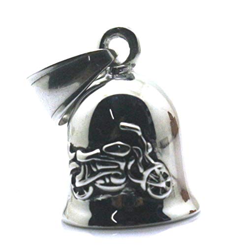 AdorabFruit Présent Pendentif Mens Boys Inoxidable 316L Pulido de Plata pequeño y Exquisito Jingle Bell Enfriar Motorista de la Motocicleta más Nuevo Colgante