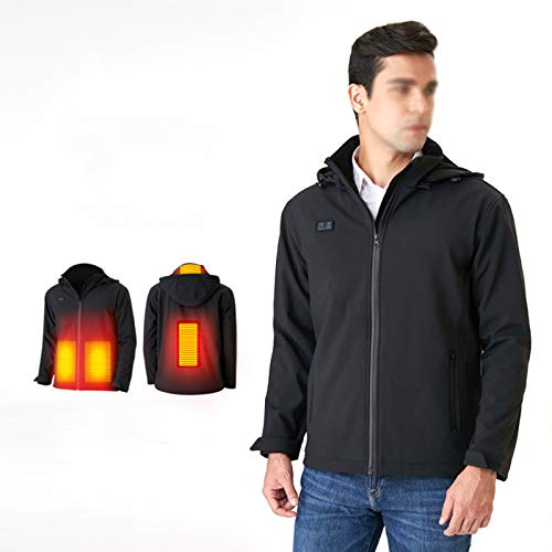 AIISHY Chaqueta Calefactora EléCtrica Inteligente, Chaqueta CáLida Recargable USB Lavable para Hombres Y Mujeres con 3 Niveles De Temperatura para El Invierno (Sin Incluir La BateríA),Men's,S