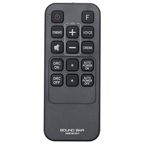 AKB74815311 Mando a Distancia de Repuesto - VINABTY Reemplace AKB 74815311 Sound Bar Control Remoto para LG Soundbar LAS260B LAS160B LAC553B LAS453 LAS453B S45A1-D Sh3b Sph3b-w Remote Controller