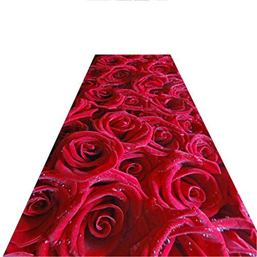 Alfombras Corredor de Larga Patrón de Pasillo Superficie Corredor Alfombras Alfombra 3D Purple Rose Antifouling Moderna Lavable - 80/100 / 120cm Ancho (Size : 80X1200cm)