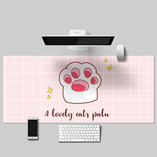 Alfombrilla Ordenador Pink Mouse Pad Gaming Desk Pad Grande Xxl Material De La Pu Teclado Estera Del Escritorio Estera Impermeable Del Ratón Estera Del Estudiante 600X300X2Mm