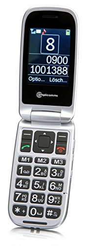 Amplicomms PowerTel m7510 – 3 G Volumen Tecla de Emergencia Extra Regulable Bluetooth Función Avisos (Cifras y Nombres) Cámara 3 marcación rápida