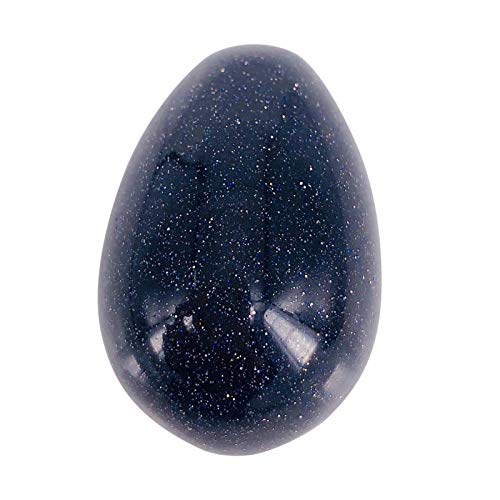 Ardorman Huevo para Pensar, Cuentas de meditación, Piedra para meditación/Pensamiento Profundo, Variedad de Opciones: obsidiana, Arenas Azules, de Tigre, de Huevo, Cristal Blanco, Cristal Rosa.