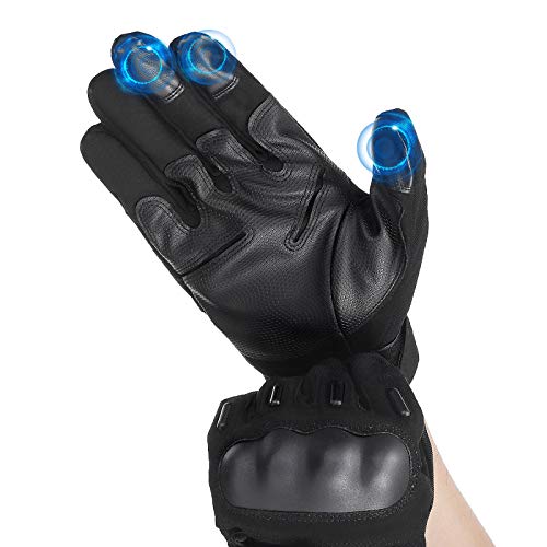 Audew Guantes de Moto Pantalla Táctil, Guantes Protectores para Nudillos, Dedos e Palma Guante para Bicicleta, Moto MTB, Esqui y Otros(XL:24x16x22cm)