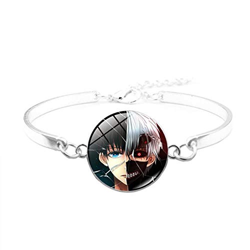 Azyvv Anime Tokyo Ghoul Time Pulsera De Piedras Preciosas Pulsera De Metal Pulsera Adultos Jóvenes Y Amantes Del Anime Hombres Y Mujeres