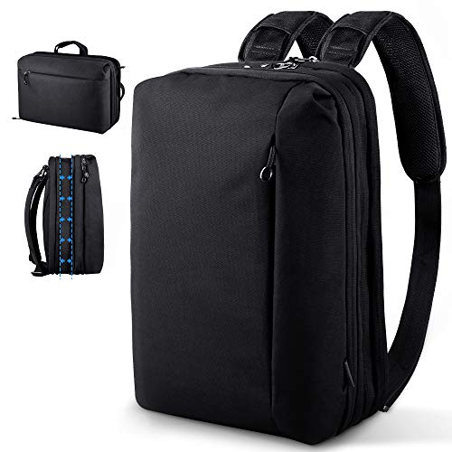 BESCHOI Mochila Hombre Viaje Impermeable y Expandible para Ordenador Portatil 15.6 Pulgadas, 3 en 1 Bolsa Bandolera Multifuncional para Hombre Mujer Negocio Trabajo Universitarias Viaje - Negro