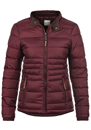 BlendShe Cora Chaqueta Acolchada de Plumas Chaqueta De Entretiempo para Mujer con Cuello Alto, tamaño:M, Color:Zinfandel (73006)