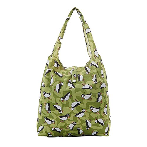 Bolsa de la compra plegable con impresión de Puffin con capacidad para 15 kg máx. ECO CHIC