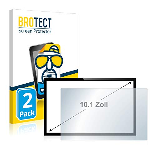 BROTECT Protector Pantalla Anti-Reflejos para PCs de Panel táctil con 25.7 cm (10.1 Pulgadas) [223 mm x 126 mm, 16:9] (2 Unidades) Película Mate