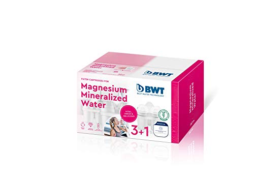 BWT Magnesium Minerazer Filtros De Jarra, Blanco, 3+1, 4