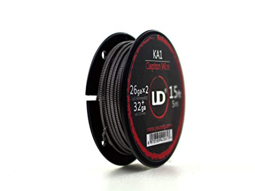 Cable enrollable UD Youde, Kanthal A1, Ka1, 26 GA*2 + 32 GA aprox. 5 m de alambre en bobina.