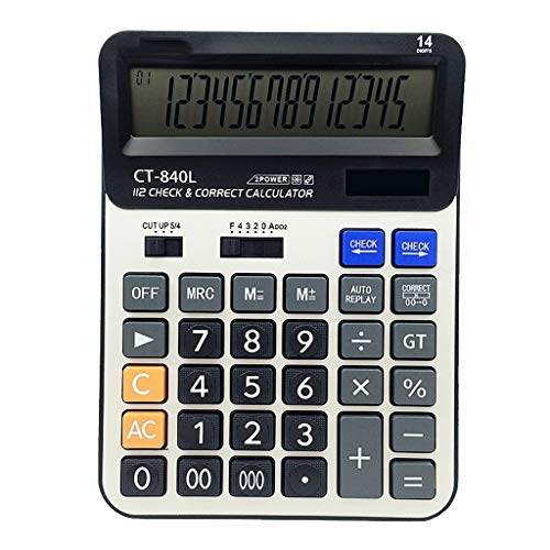 Calculadora Grande Calculadora Básica, Batería Solar, Escritorio De La Oficina De Energía Dual, con Pantalla LCD De 12 Dígitos