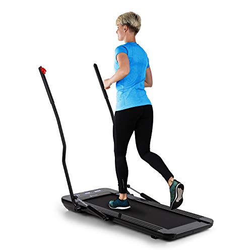 Capital Sports Workspace GO Swing - Cinta de Correr, Potencia 550 W, Rango de Velocidad 0,8 a 6 km/h, Carga máxima 120 kg, Asas retráctiles, Ruedas Transporte, Pantalla LED, Mando a Distancia, Negro