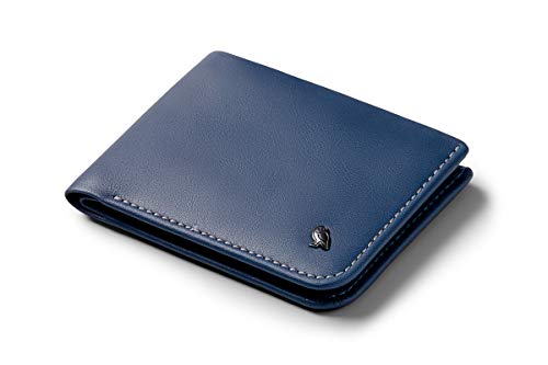 Cartera de Piel Slim Bellroy Hide & Seek, Disponible edición con RFID (Máx. 12 Tarjetas y Efectivo) - Marine Blue - RFID