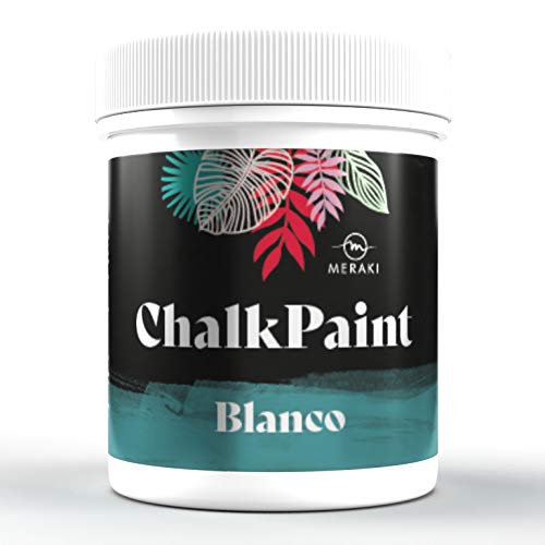 CHALK PAINT Pintura efecto tiza al agua mate (500ML, BLANCO)