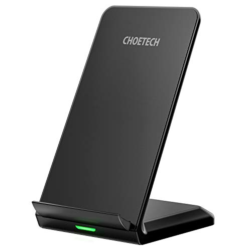 CHOETECH Cargador Inalámbrico iPhone, Fast Wireless Charger Qi 7.5W para iPhone 12/12Pro/11/11 Pro/XS/XR/8,10W Carga Rápida para Samsung S20 /S10/S10 /Note 20/Note 10/S9/S8 y 5W Huawei y QI-Enabled