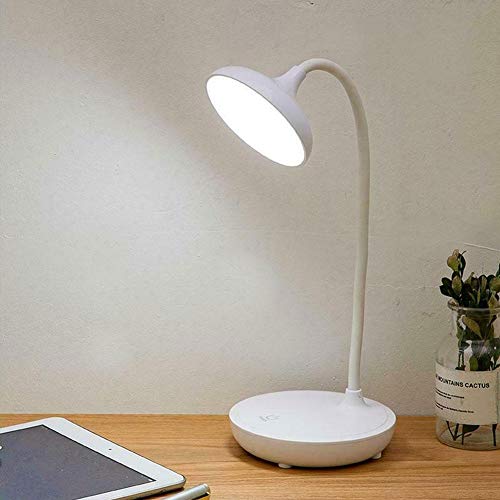 CHRISTY HARRELL Lámparas de escritorio, 5 W Touch Switch 360 ° Flexible Soporte USB Plug Carga Luz de Lectura, para Nordic Simple Estilo Interior Lectura Iluminación Decoración